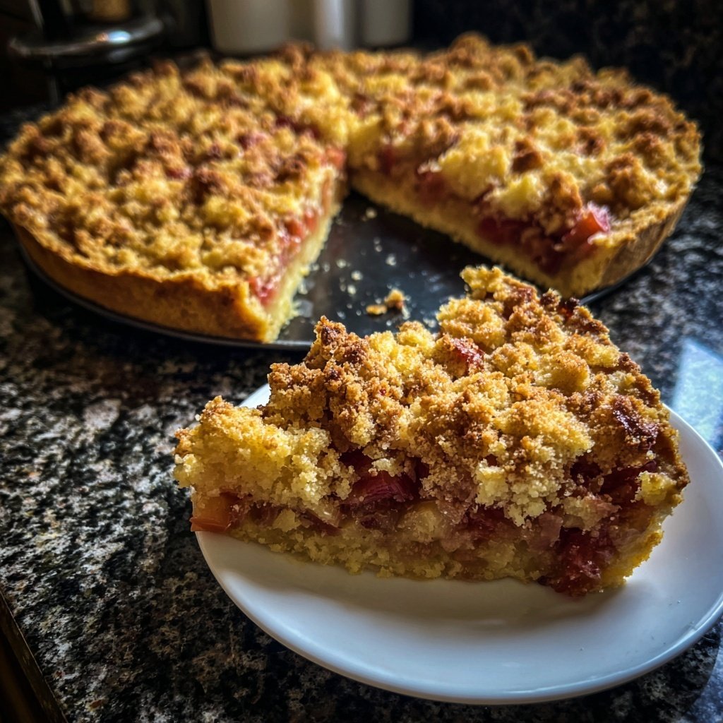 Streuselkuchen Mit Rhabarber