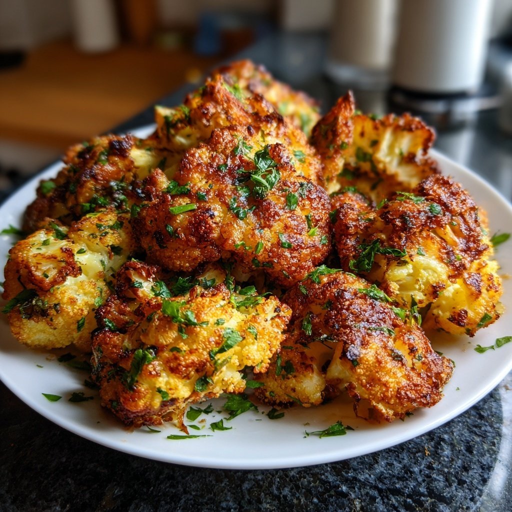 Blumenkohl aus dem Airfryer mit Kräutern