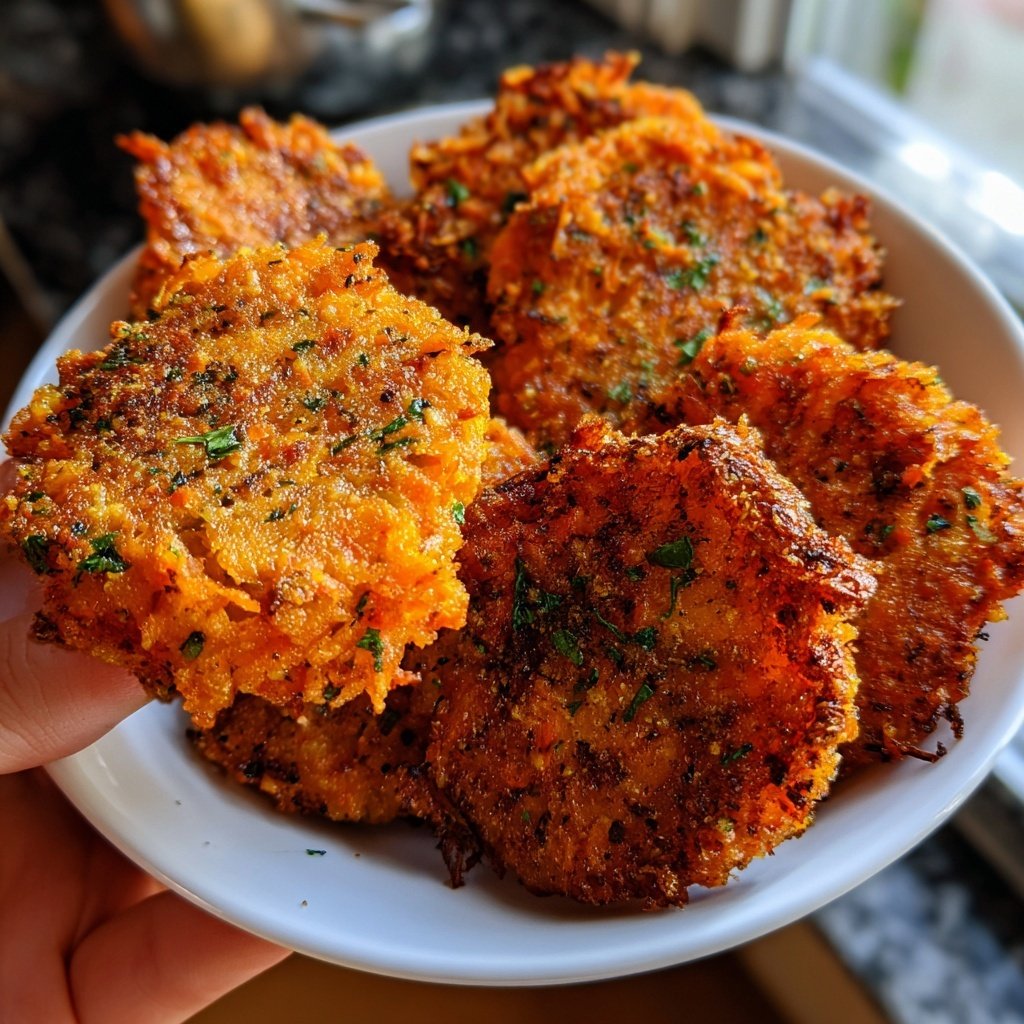 Karotten Puffer Aus Der Pfanne