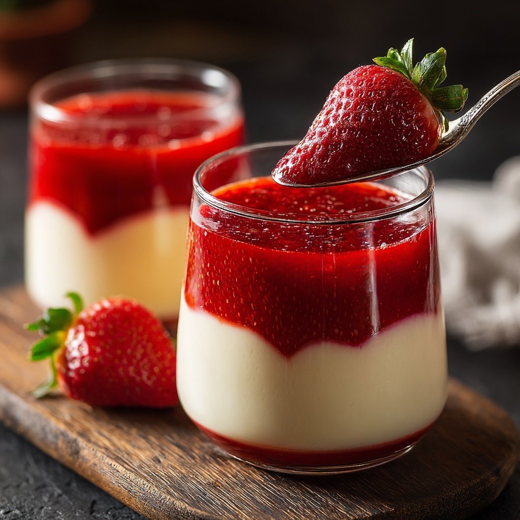 Erdbeer Panna Cotta Im Glas