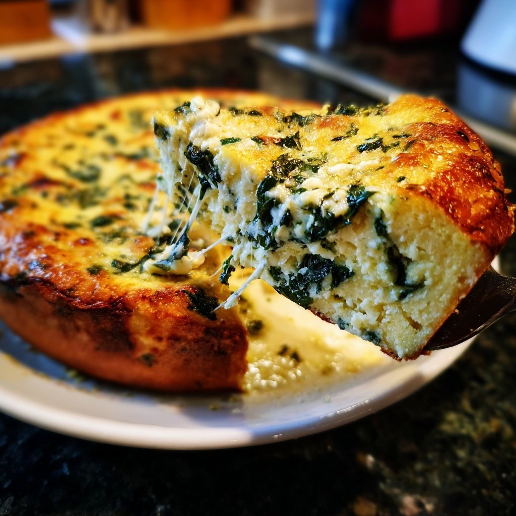 Polenta mit Spinat und Gorgonzola