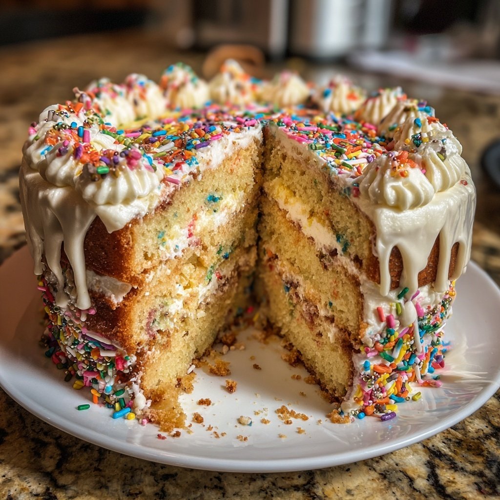 Geburtstagskuchen mit Sahnecreme